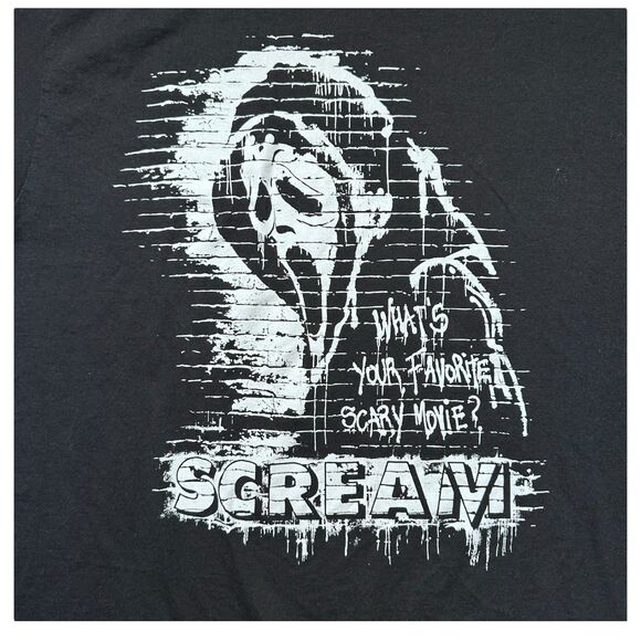 Scream Ghost Face Men’s Graphic T-Shirt Black Size L 2024 Horror Movie Tee - Picture 3 of 6